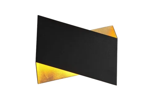 Бра LED CLT 012 BL-GO V-2 Crystal Lux чёрный золотой на 1 лампа, основание чёрное в стиле современный  фото 3